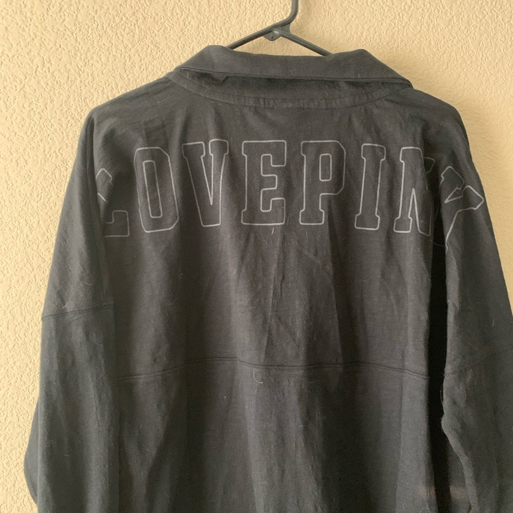 Victoria Secret PINK Blk Oversized Longsleeve Zip